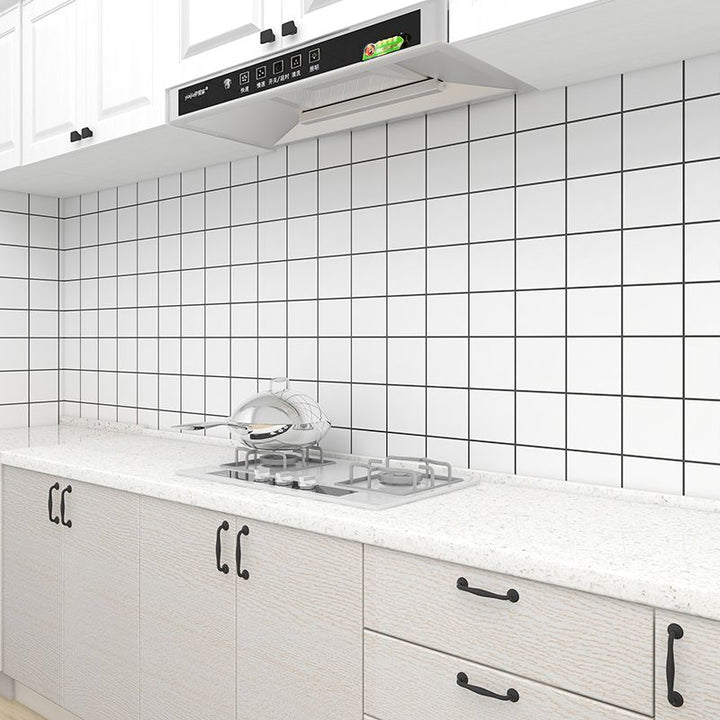 Lisslune | Modern Peel and Stick Wallpaper Smooth Removable and Adhesive Background Tiles for the Kitchen