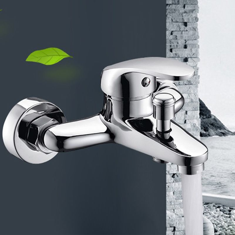 Lisslune | Modern Silver Bathtub Spout Single-Hole and Two-Hole Installation Faucet