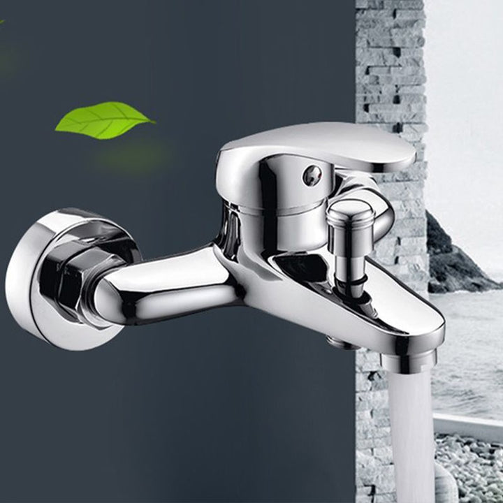Lisslune | Modern Silver Bathtub Spout Single-Hole and Two-Hole Installation Faucet