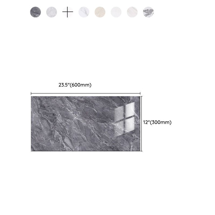 Lisslune | 5 Pack 12" X 23" PVC Peel & Stick Subway Tiles Rectangular Kitchen and Bathroom Backsplash