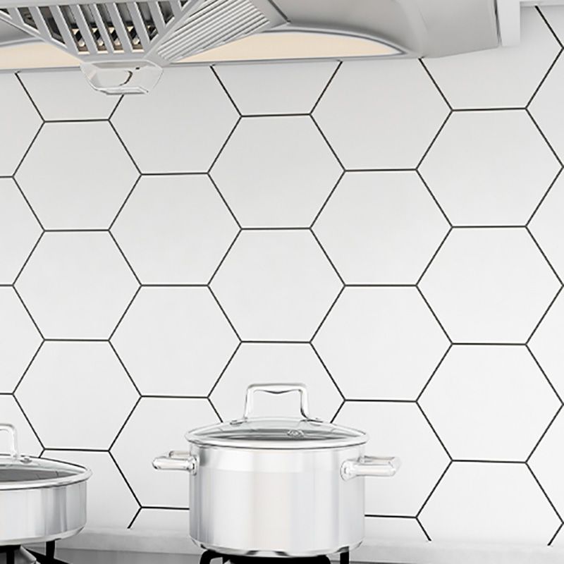 Lisslune | Modern Peel & Stick PVC Tile Grid Pattern Self-Adhesive Wallpaper