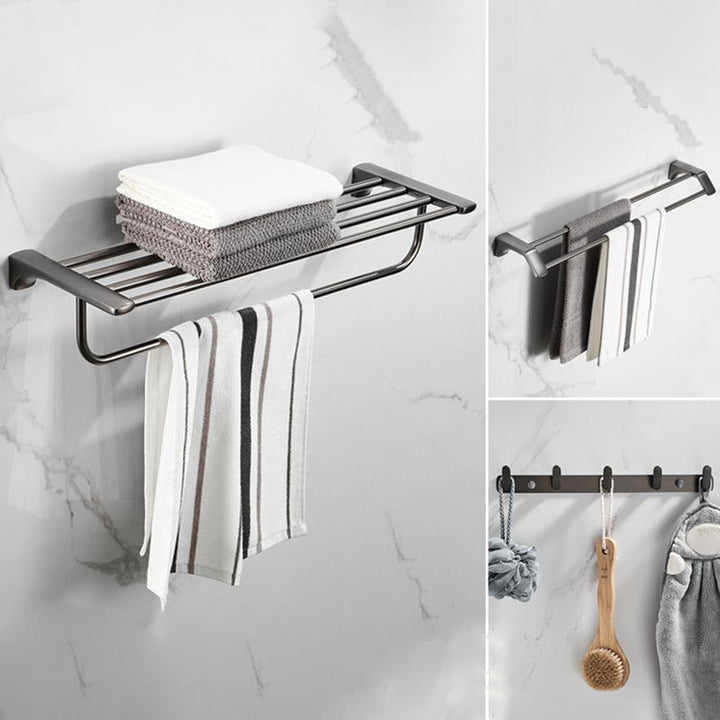 Lisslune | Modern Bathroom Accessories Hardware Set Gray Bathroom Accessories Set