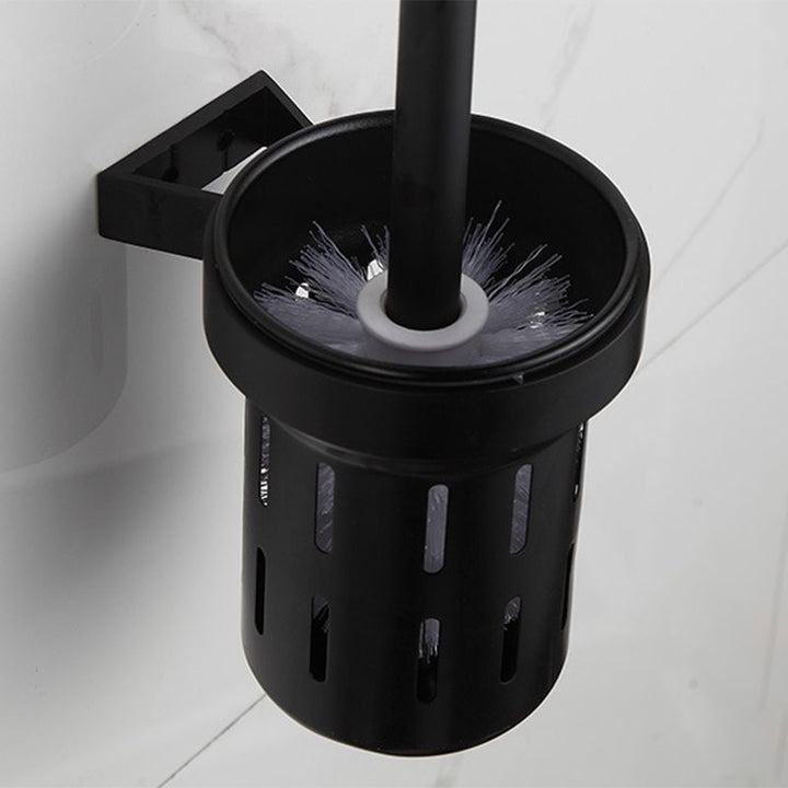 Lisslune | Modern Matt Black Bathroom Shelf Paper Holder Bathroom Accessory Set
