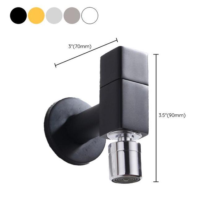Lisslune | Contemporary Wall Mounted Bathroom Faucet Knob Handle Solid Brass Round Faucet