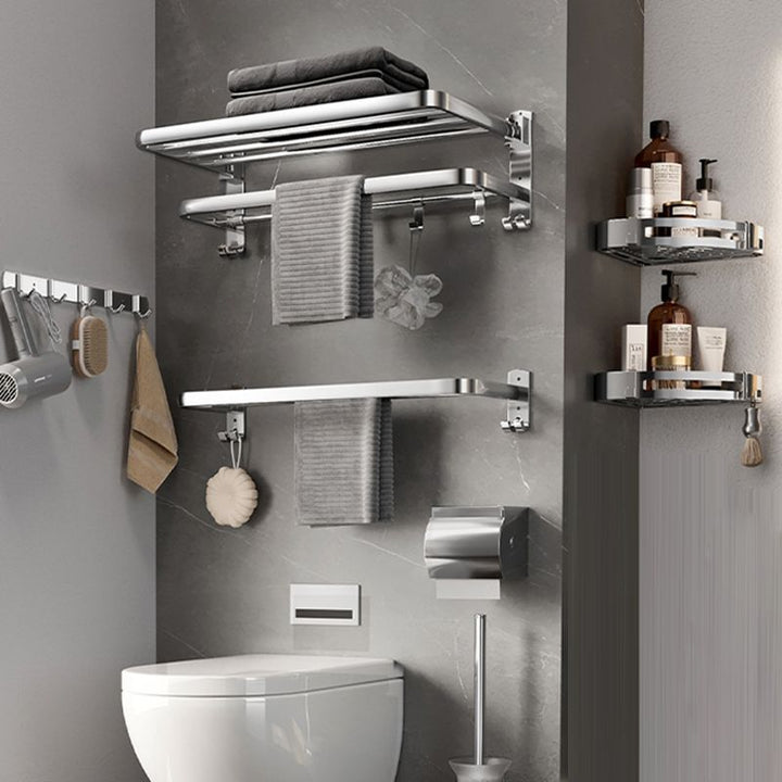 Lisslune | Modern Polished Chrome Bathroom Accessory Set Made of Stainless Steel