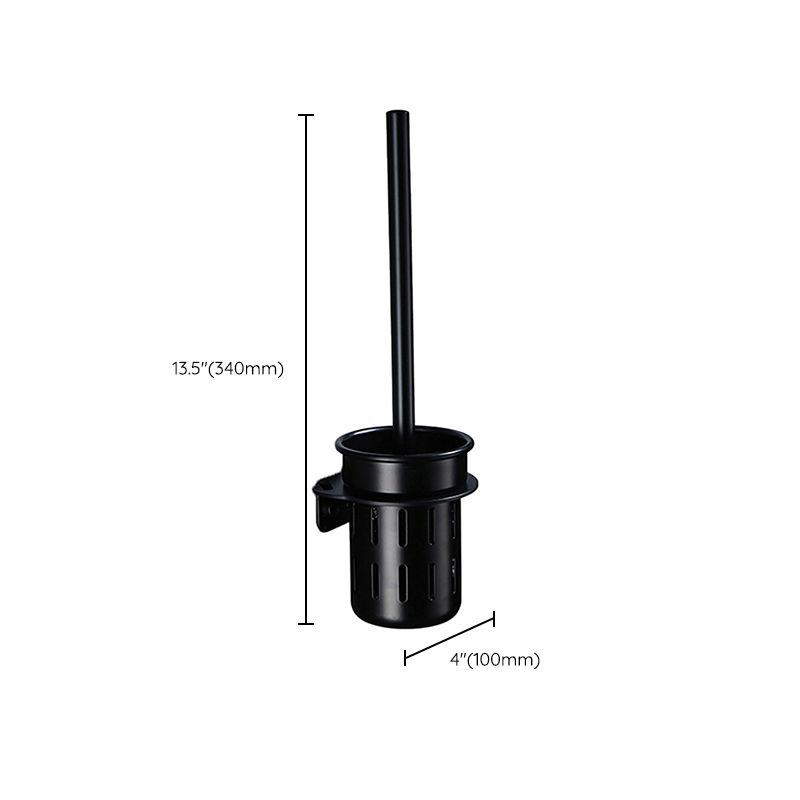 Lisslune | Contemporary Bathroom Accessory Set Black Surface Bathrobe Hook/Towel Ring Bar