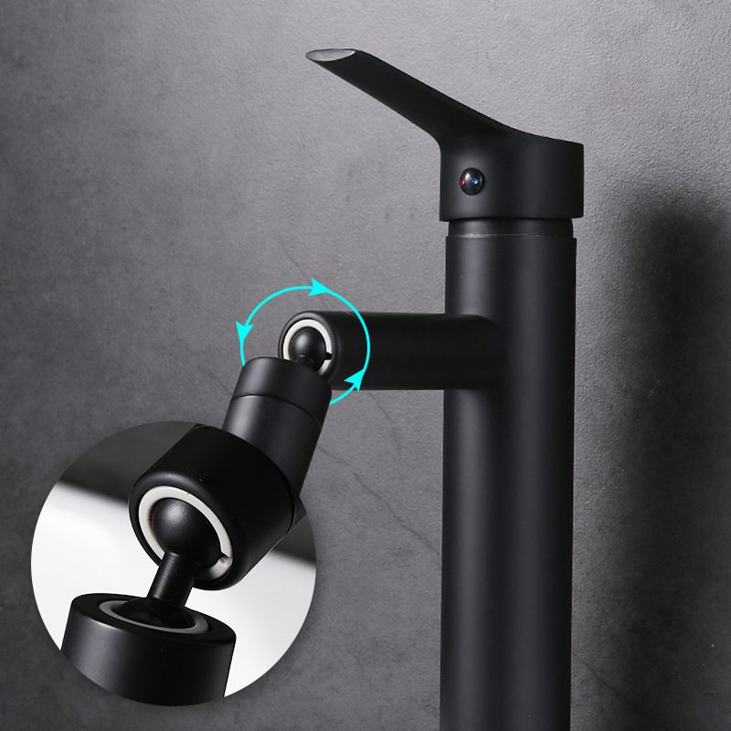 Lisslune | Modern Sink Faucet Copper Lever Handle Low Arc Pull-Out Sink Faucet