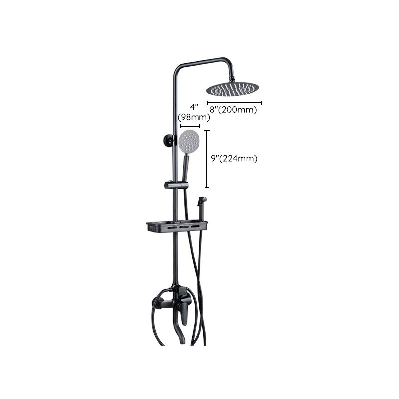 Lisslune | Adjustable spray sample shower combination metal shower fitting arm showerhead with slip bar