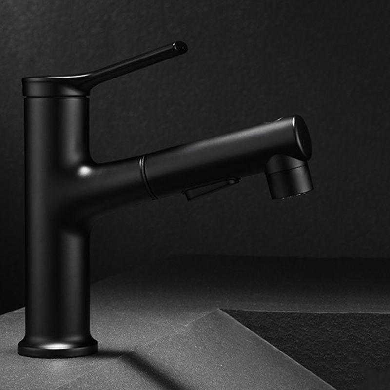 Lisslune | Modern Basin Faucet Copper Single Handle Low Arc Basin Faucet for Bathroom