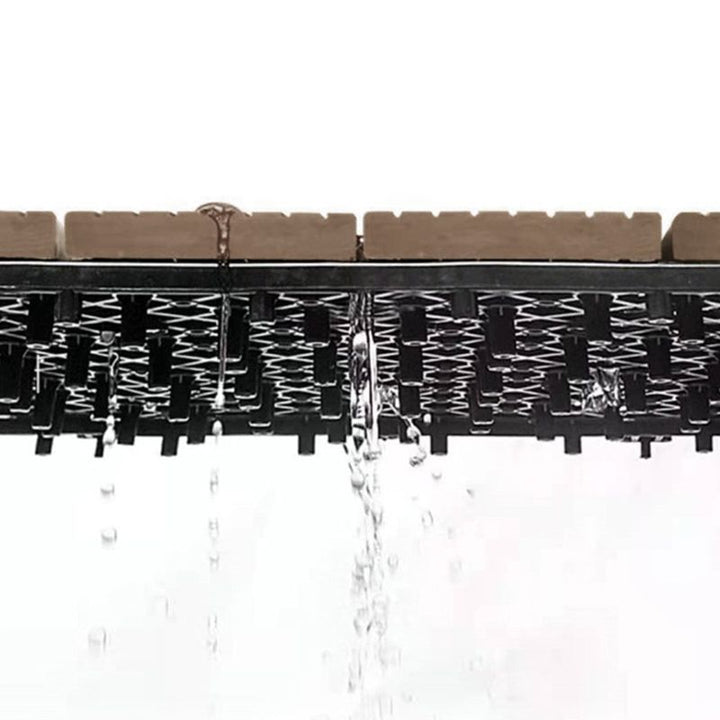 Lisslune | 12" X 12" Deck/Patio floor tiles 4-Slat Square for outdoor patio tiles