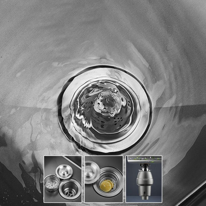 Lisslune | Classic sink made of stainless steel built-in sink with scratch-resistant basin for the kitchen