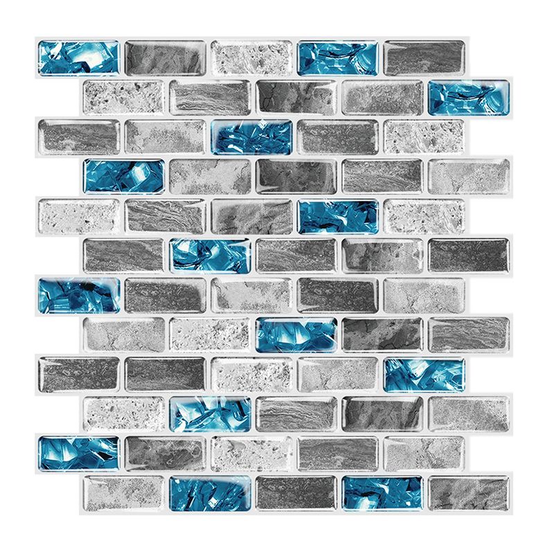 Lisslune | Peel and Stick Wall Tile Water Repellent Rectangle PVC Peel & Stick Subway Tile