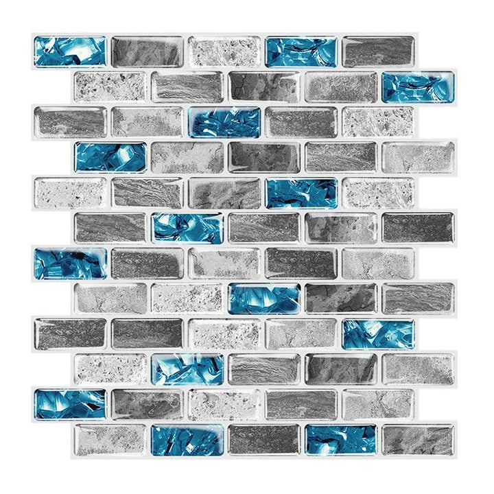 Lisslune | Peel and Stick Wall Tile Water Repellent Rectangle PVC Peel & Stick Subway Tile