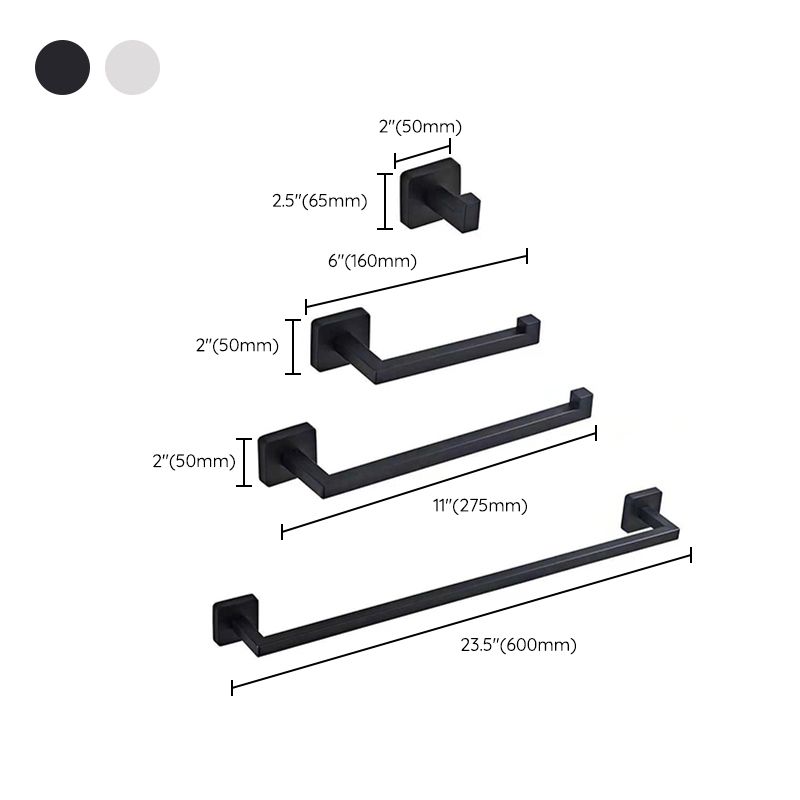 Lisslune | Stainless Steel Bathroom Fittings Modern Style Simple Bathroom Fitting Set