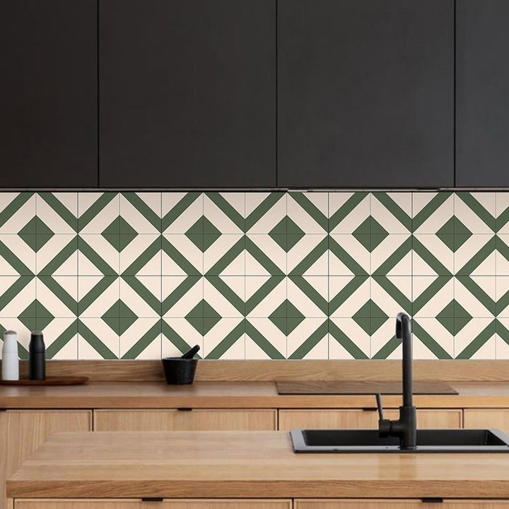 Lisslune | PVC Peel and Stick Wall Tile Square Single Tile Wallpaper with Slip Resistance
