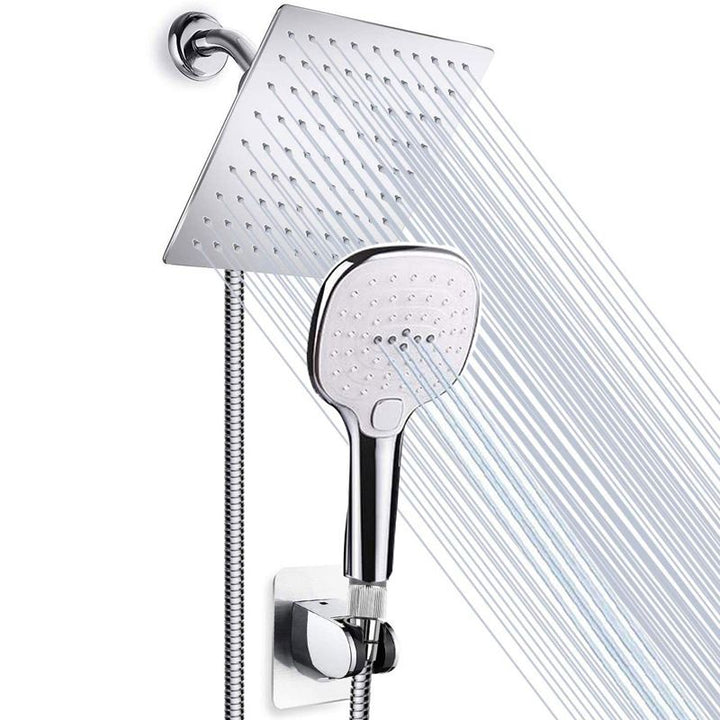 Lisslune | Traditional Dual Shower Head Square Wall Mounted Dual Shower