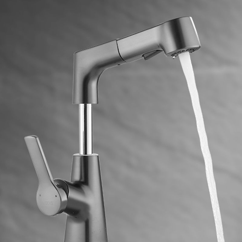 Lisslune | Swivel Spout Basin Tap Brass Bathroom Low Arc Lift Tap