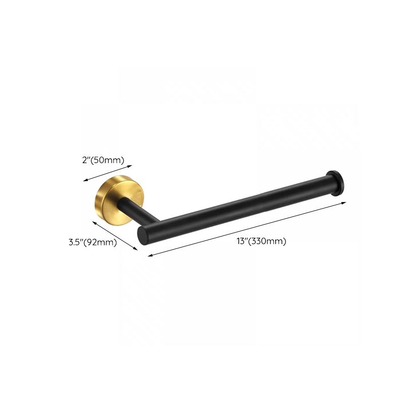 Lisslune | Modern Bathroom Hardware Set made of Stainless Steel Brushed Chrome Towel Bar/Ring & Bathrobe Hook