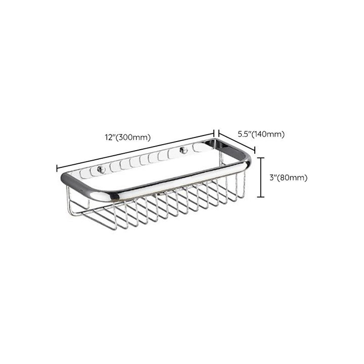 Lisslune | Polished Chrome Modern Bathroom Accessory Set Silver Towel Holder/Bath Shelf
