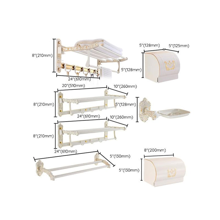 Lisslune | Traditional Metal Bathroom Accessories Hardware Set with Paper Holder