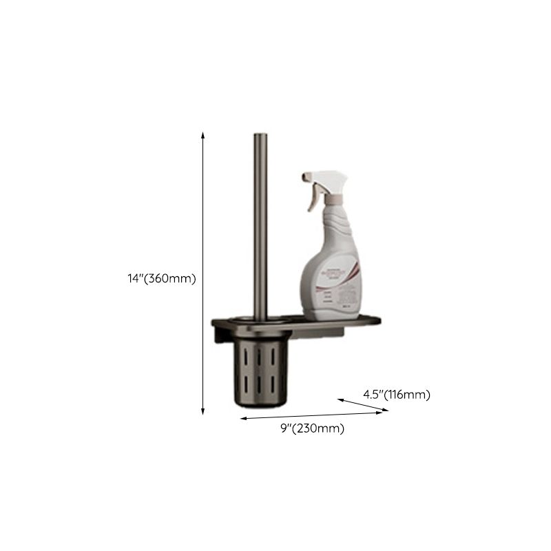 Lisslune | Modern Bathroom Accessories Set in Gray with Bathroom Shelf/Towel Holder/Bathrobe Hook & Paper Holder