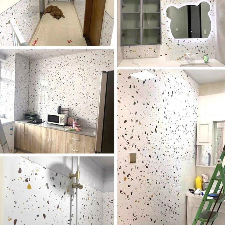 Lisslune | PVC Rectangular 20 Pack 12" x 23" Peel & Stick Mosaic Tile Kitchen and Bathroom