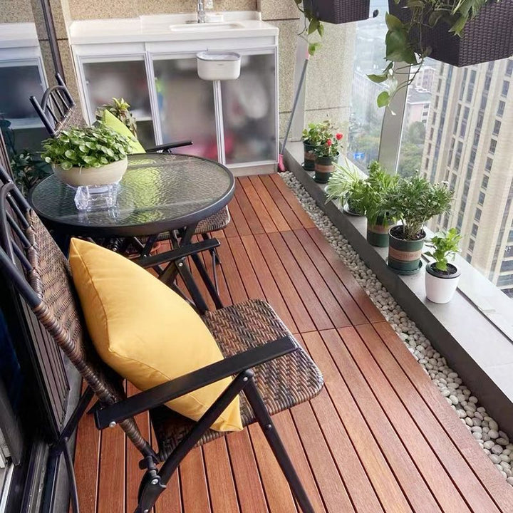 Lisslune | Outdoor Patio Water-Repellant Composite Wood Click Decking Board