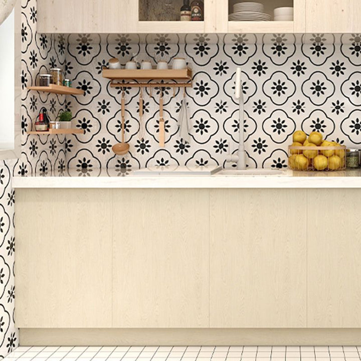 Lisslune | Classic Kitchen Back Wall Tiles Plaid Pattern Self-Adhesive Back Wall Tiles