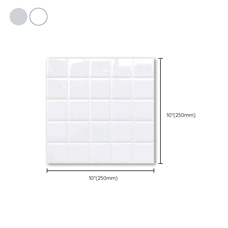Lisslune | White Mosaic Peel & Stick Tile Waterproof Kitchen Backsplash Wallpaper