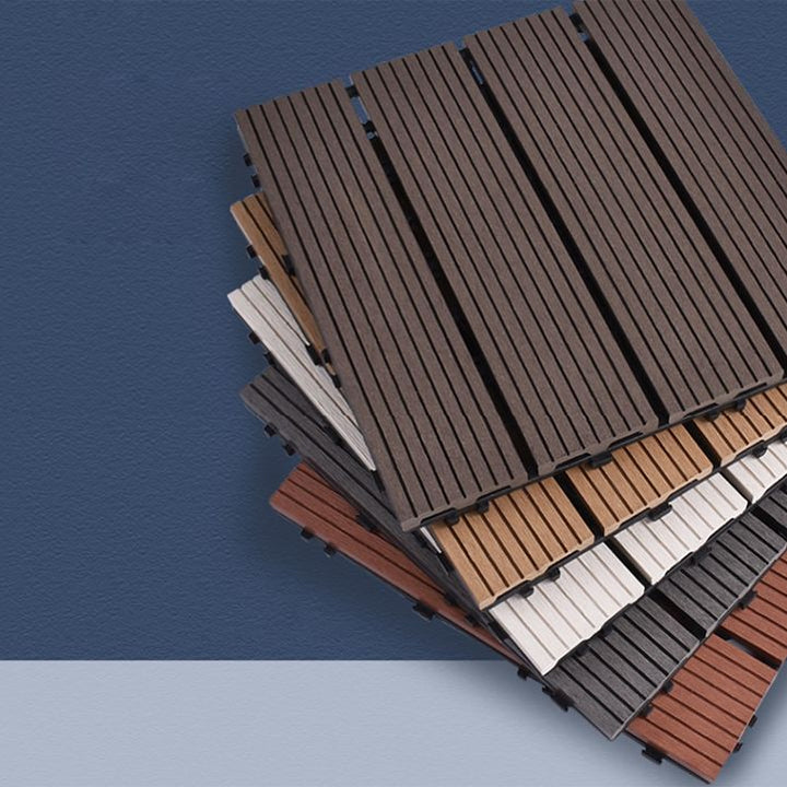 Lisslune | 11 Pack 12" X 12" Square Deck/Patio Tiles Snap Fit for Outdoor Patio Tiles