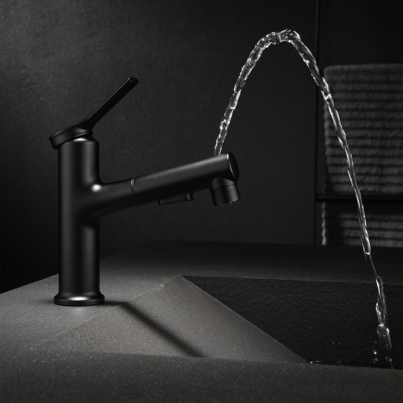 Lisslune | Modern Basin Faucet Copper Single Handle Low Arc Basin Faucet for Bathroom