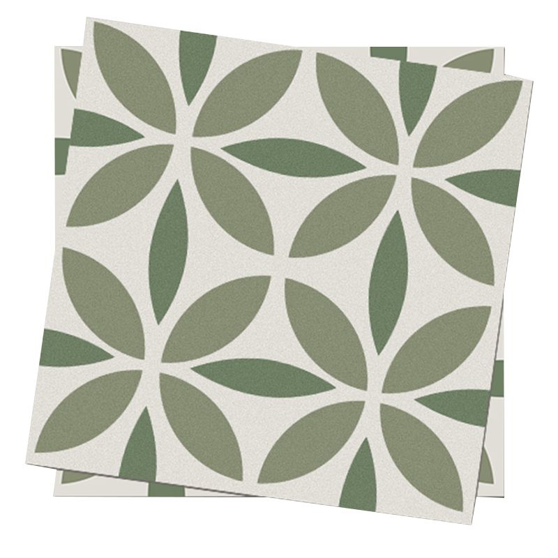 Lisslune | Indoor Vinyl Tiles Flower Pattern Peel and Stick Waterproof Square Vinyl Tile