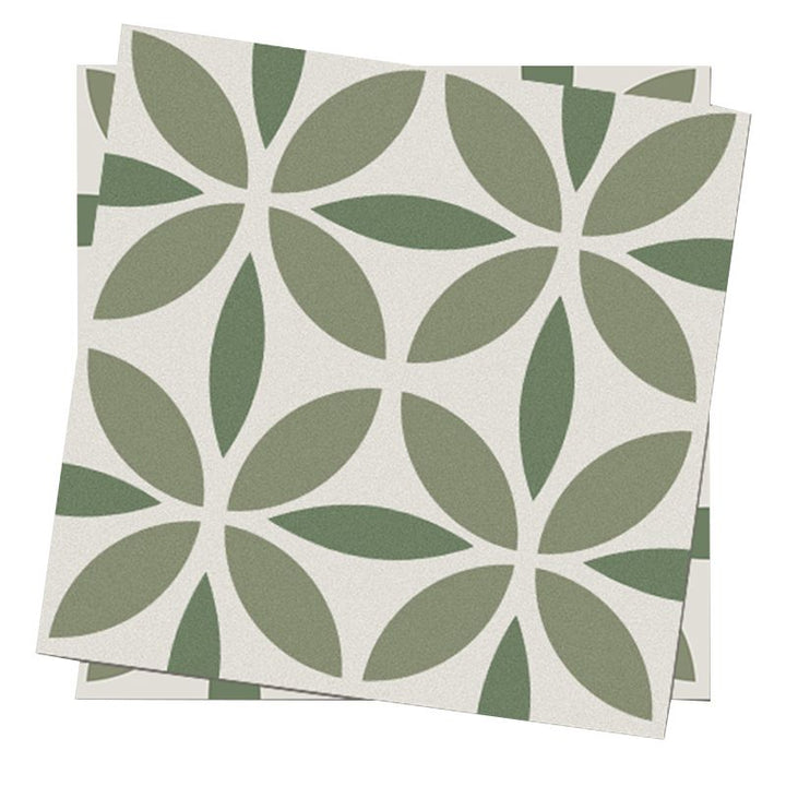 Lisslune | Indoor Vinyl Tiles Flower Pattern Peel and Stick Waterproof Square Vinyl Tile