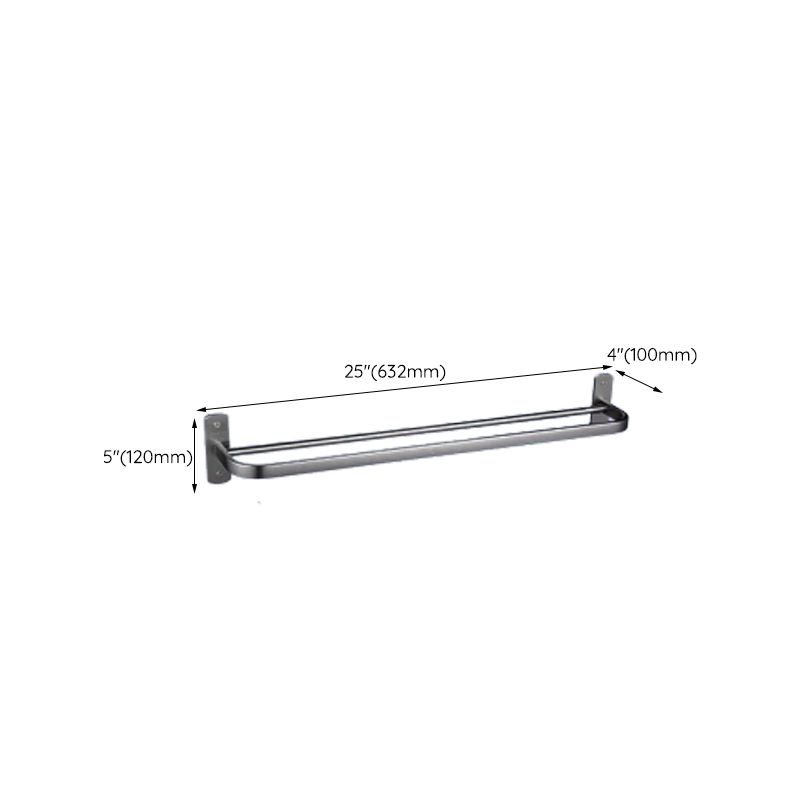 Lisslune | Contemporary bathroom accessory set made of aluminum with towel holder/bath shelf