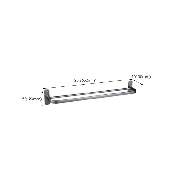 Lisslune | Contemporary bathroom accessory set made of aluminum with towel holder/bath shelf