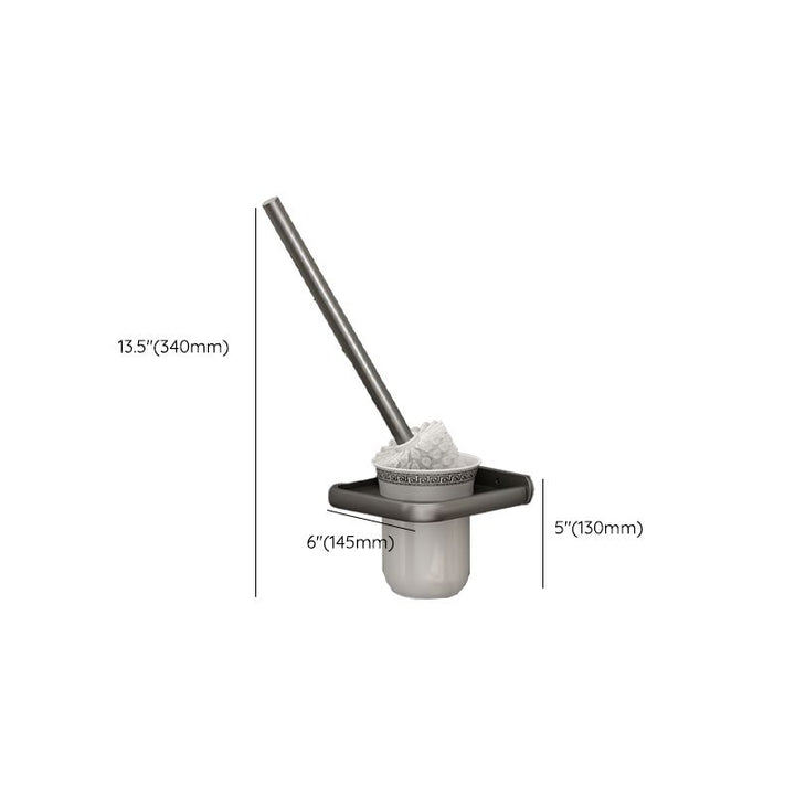 Lisslune | Gray contemporary bathroom accessory set Bathroom shelf/towel holder & bathrobe hook incl.