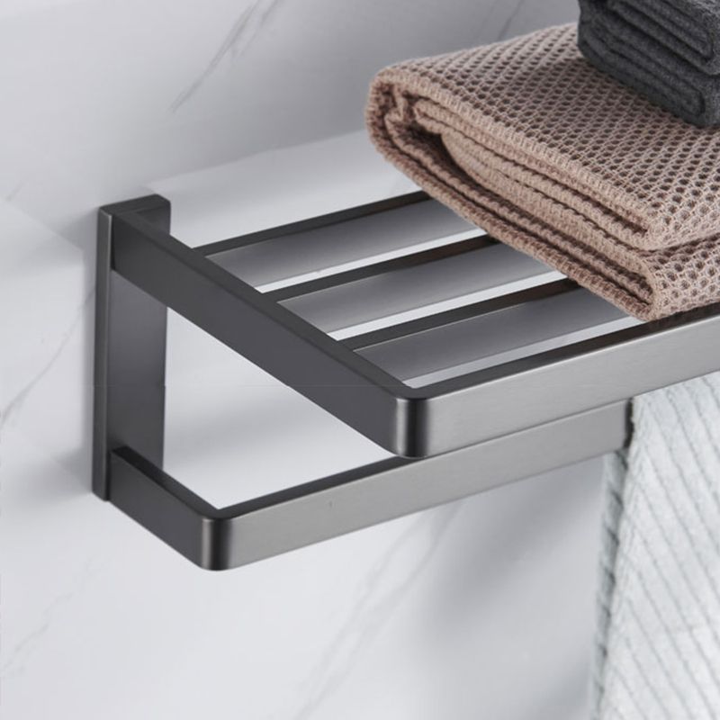 Lisslune | Gray 5-piece modern bathroom accessory set made of stainless steel
