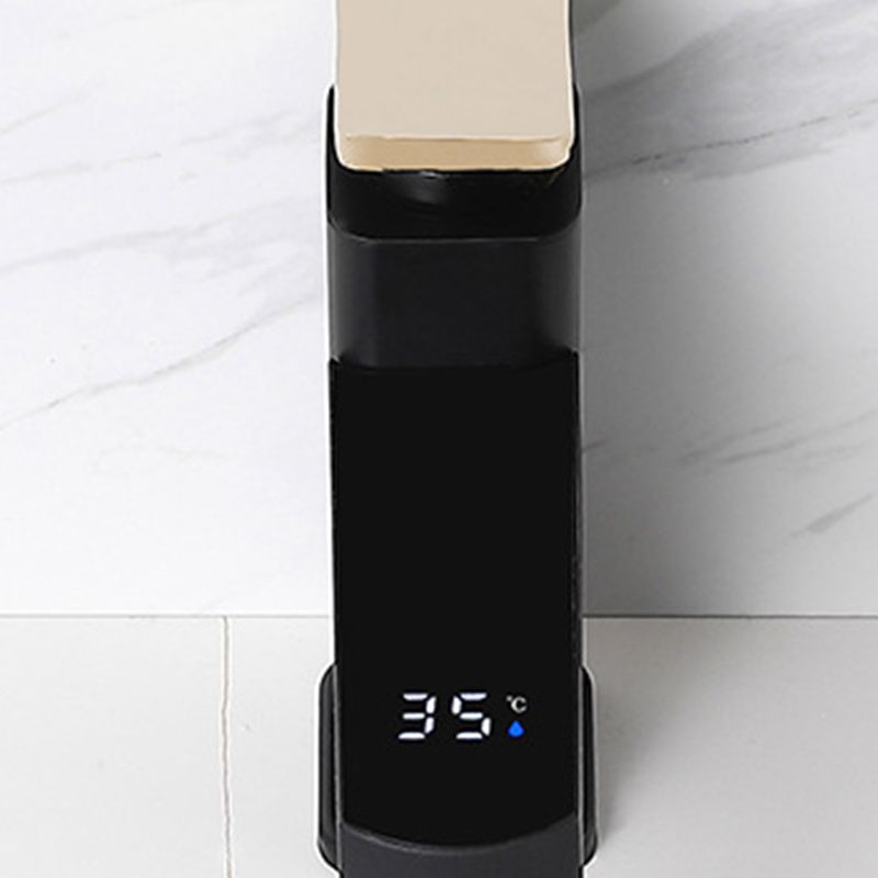 Lisslune | Contemporary Sink Faucet Digital Display Monochrome Low Arc Sink Bathroom Sink