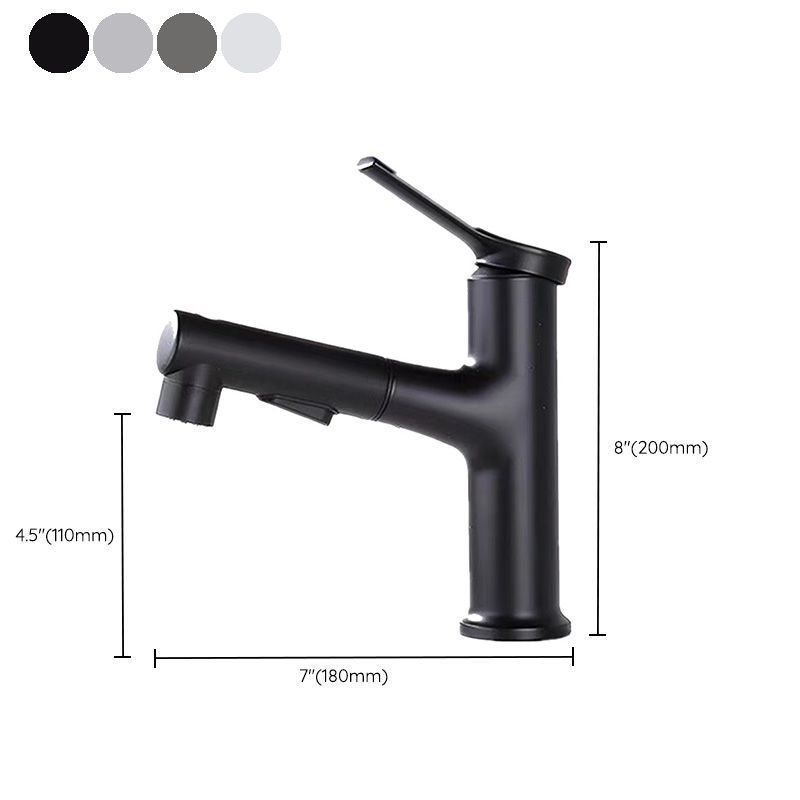 Lisslune | Contemporary Sink Faucet Plian Low Arc Center Set Bathroom Faucet