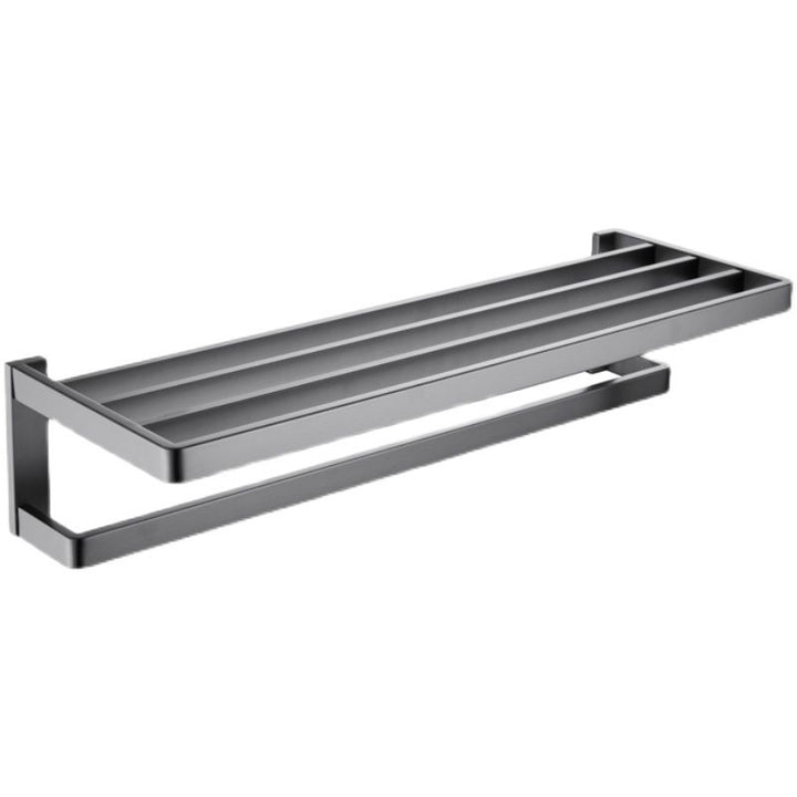 Lisslune | Gray 5-piece modern bathroom accessory set made of stainless steel