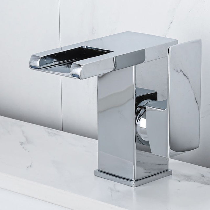 Lisslune | Contemporary Sink Faucet Solid Color Low Arc Bathroom Sink Faucet