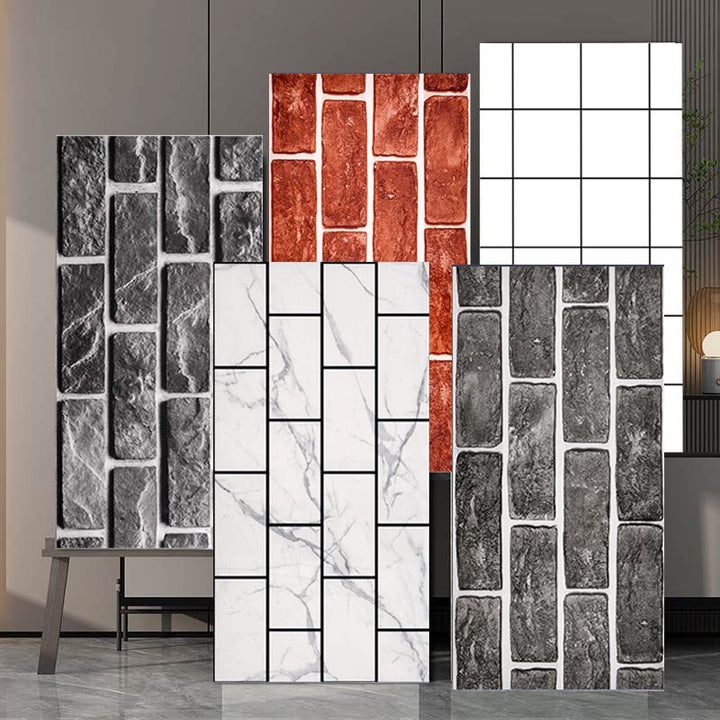Lisslune | Brick Joint Peel & Stick Tile 30 cm x 60 cm Rectangular PVC Wallpaper