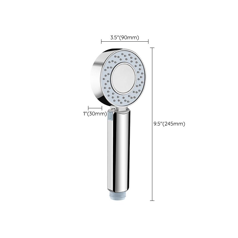 Lisslune | Contemporary Wall Mounted Showerhead Combination Chrome Round Hand Shower