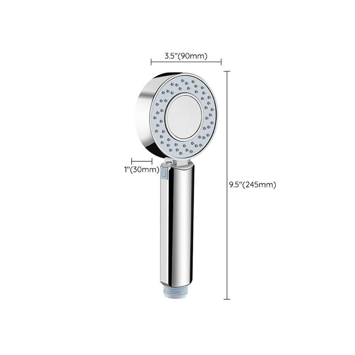 Lisslune | Contemporary Wall Mounted Showerhead Combination Chrome Round Hand Shower