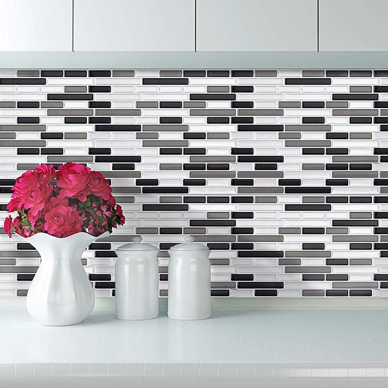 Lisslune | Peel & Stick Subway Tile Stain Resistant Plastic Rectangle Peel and Stick Tile 2-Pack