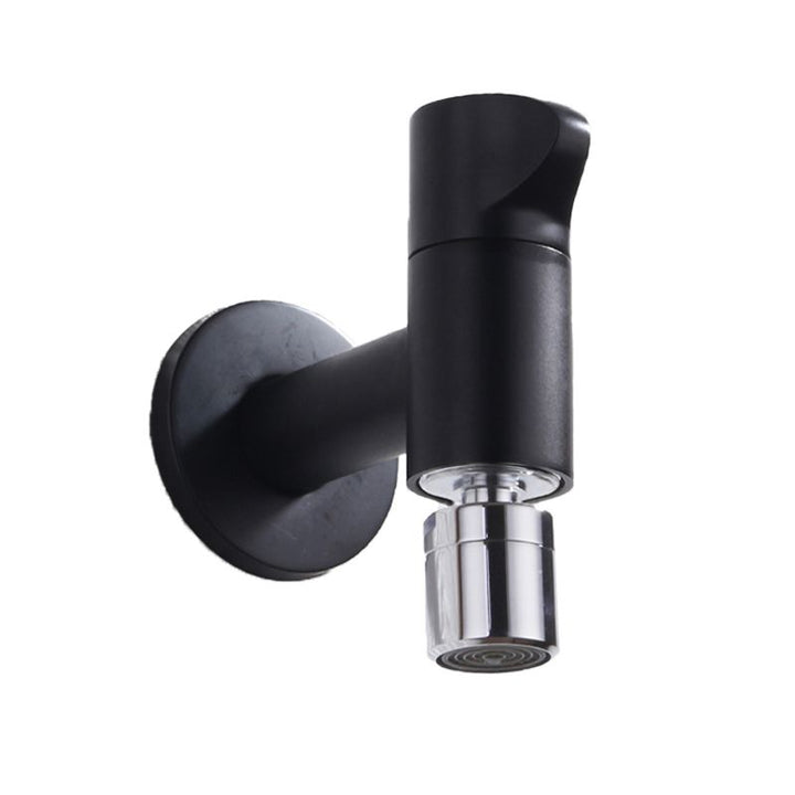 Lisslune | Contemporary Wall Mounted Bathroom Faucet Knob Handle Solid Brass Round Faucet