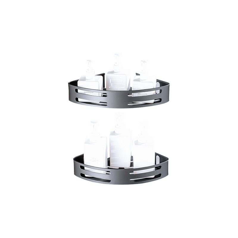 Lisslune | Matt gray bathroom accessory set bathroom shelf/towel holder & paper holder included