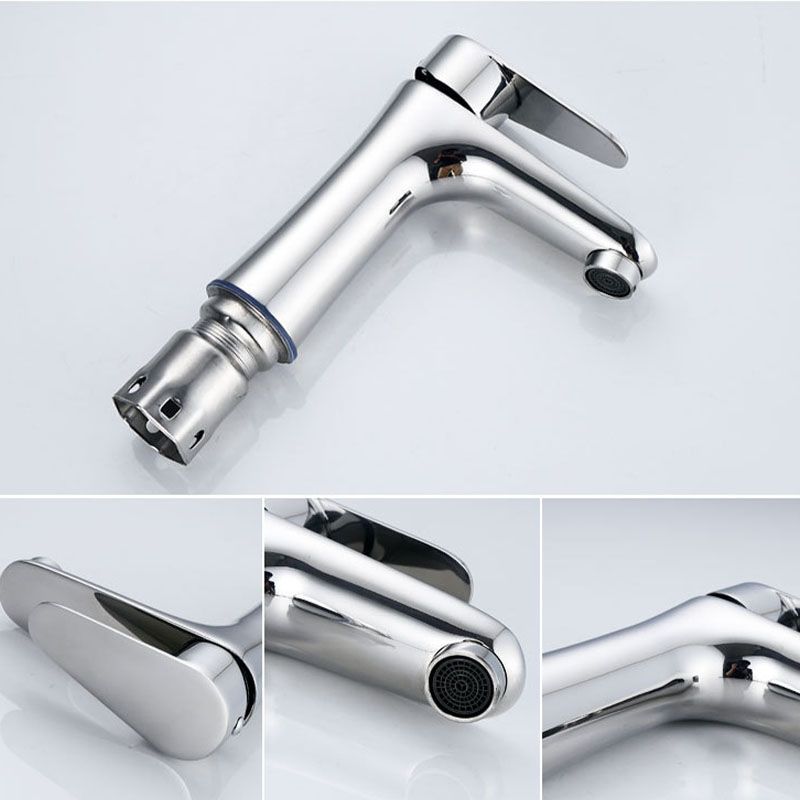 Lisslune | Contemporary Stainless Steel Basin Tap Lever Handles Low Arc Basin Mixer