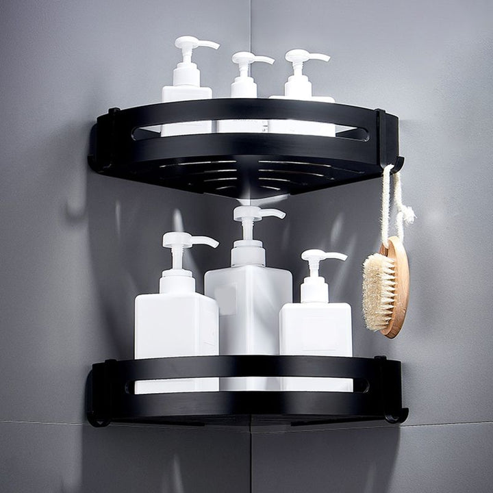 Lisslune | Black Bathroom Set Modern 1/2/3 - Piece Anti-Rust Bathroom Rack