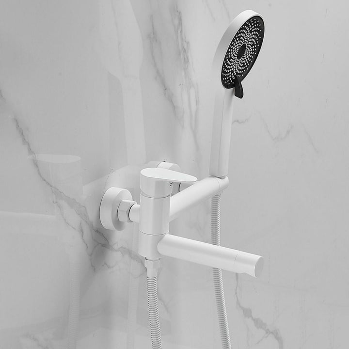 Lisslune | Contemporary Wall Mounted Bathtub Filler Single Handle Metal Faucet